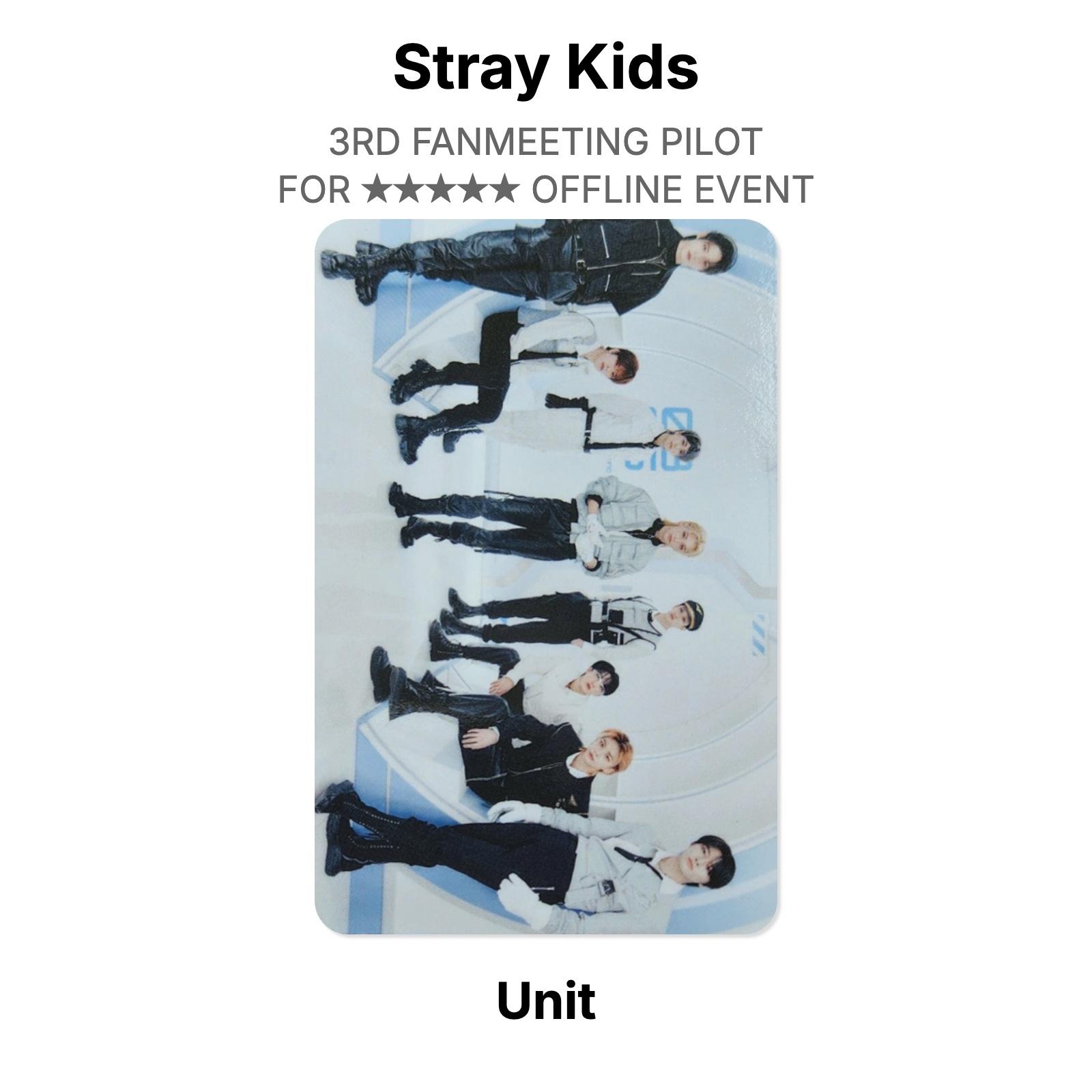 Stray Kids Unit 3RD FANMEETING PILOT : FOR 5-STAR OFFLINE EVENT Official Photocard Unit