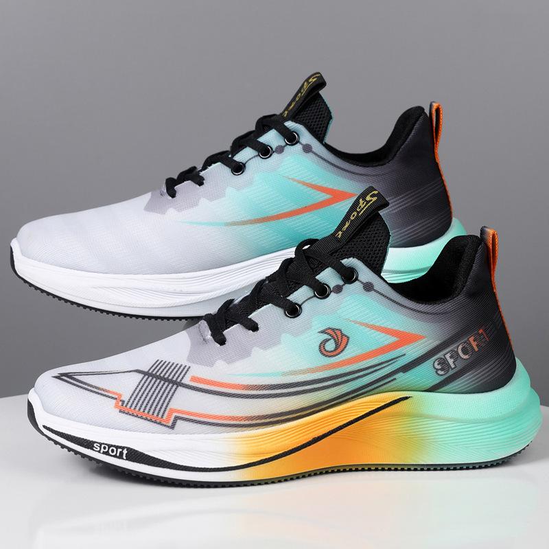 Herrenschuhe neu große Größe Stoßdämpfer Laufschuhe Marathon Stoßdämpfer Sportschuhe modisches Farbschema Frühling und Herbst Freizeitschuhe racin