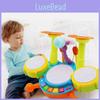Juego de Batería Multifuncional Colorido de Educación Temprana Con Micrófono y Piano Juguetes Instrumentos Para Niños de 2 a 6 Años