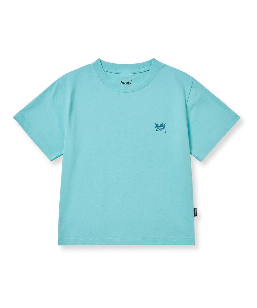 BROWNBREATH W Tag Crop Tee - Mint