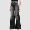 Summer 2025 Elegant Denim Mid-Waist Micro-Flare Women's Jeans