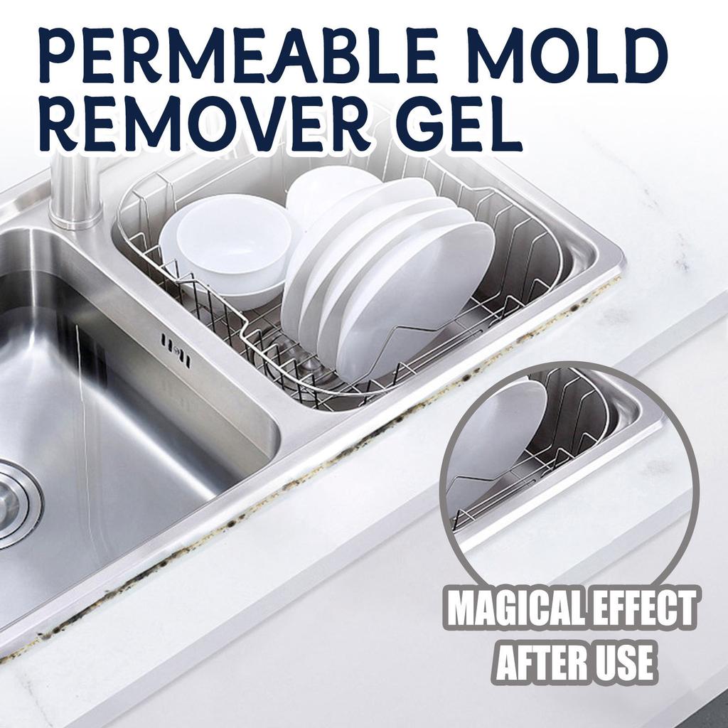 Jue-Fish Household Bathroom Caulk Wall Mold Mildew Remover Lasting Cleaner Tile Gap Spot Supplies Mildew Remover Tile Crevices Ceiling Cleaning Gel