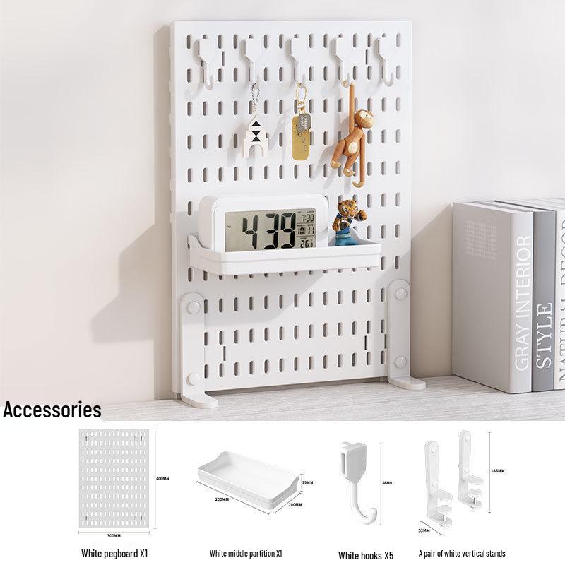 Desktop DIY Pegboard: Large Accessory Holder for Office or Home Desk, Clamp-Standing Storage, Hanging Rack, Countertop Decoration Display.