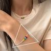 Braccialetto d'Argento Thailandese da Donna Vintage Geometrico Cuore Amore Fortunato Punk Gioielli 2023 Nuovo