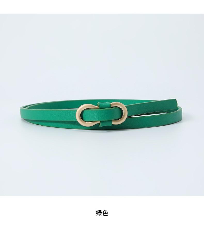 8-formet spenne Imitert skinn Ensfarvet Tynt belte