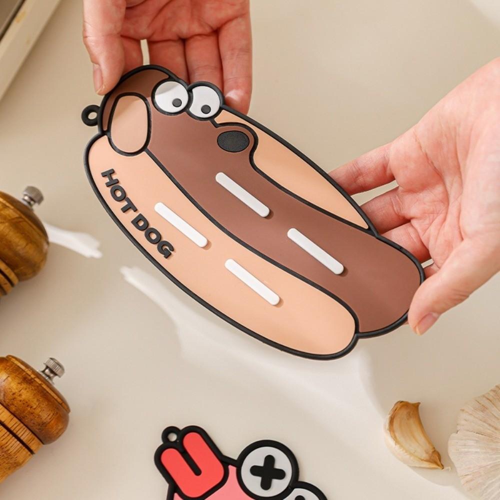 2PCS/SET Anti-Slip Spoon Storage Mat Silicone Heat-Resistant Pad  Countertop Placement