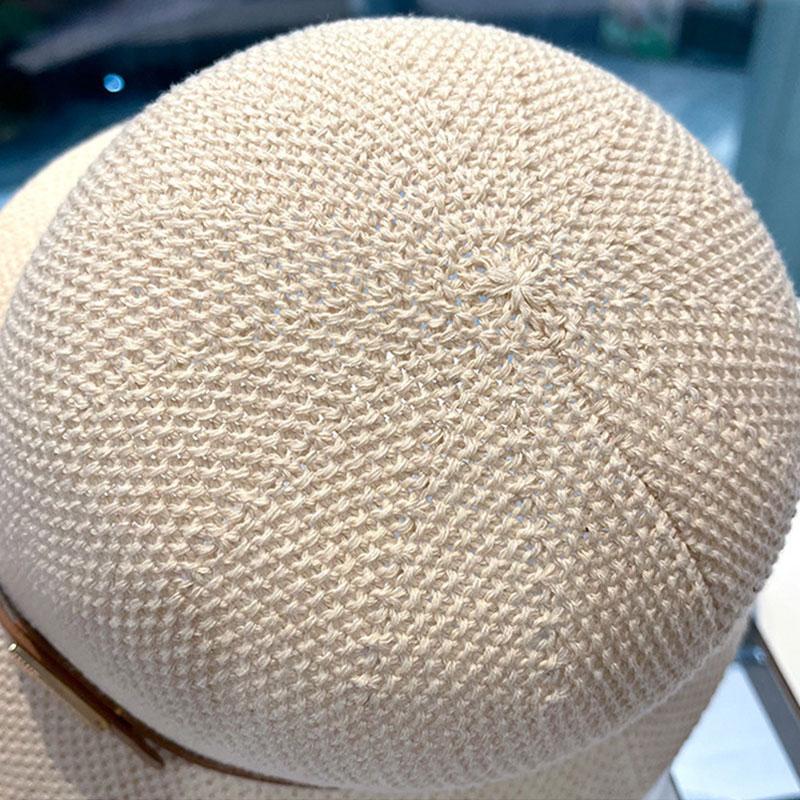 Womens Ladies Summer Straw Fisherman's Hat Sun Hat Adjustable Visor Hat