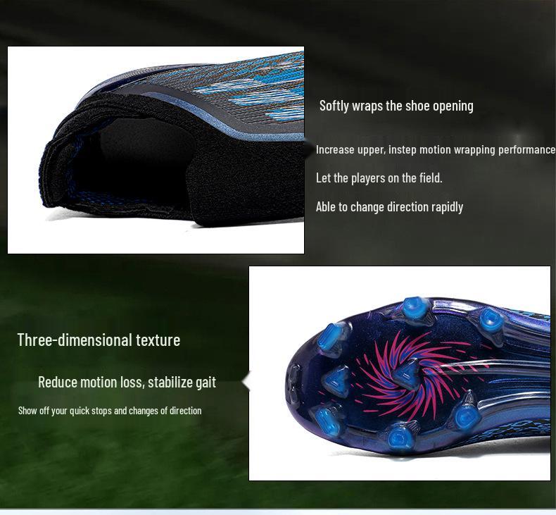 Chuteiras de Futebol para Exterior com Travas Longas para Homens, Mulheres e Adolescentes - Sapatos de Treino para Alunos do Ensino Fundamental I e II