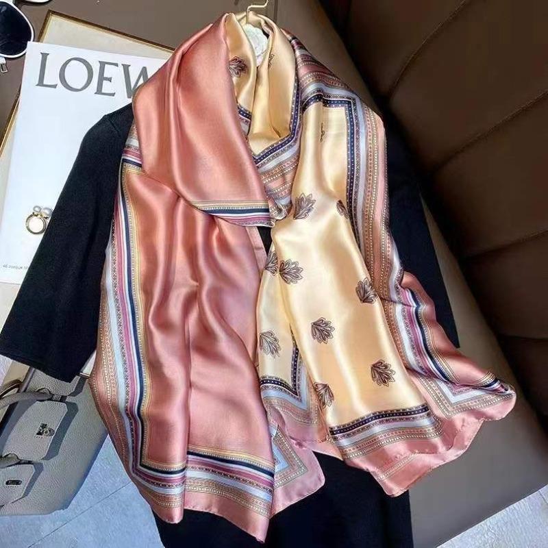 new fashion versatile autumn brocade silk scarf women's scarf shawl