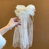 Creative White Veil Hairband Soft Birthday Photograph Prop  Hair Styling Accessory