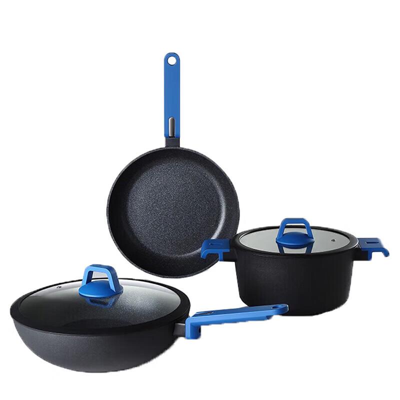 Dessini Blue Shark 3-Piece Cookware Set