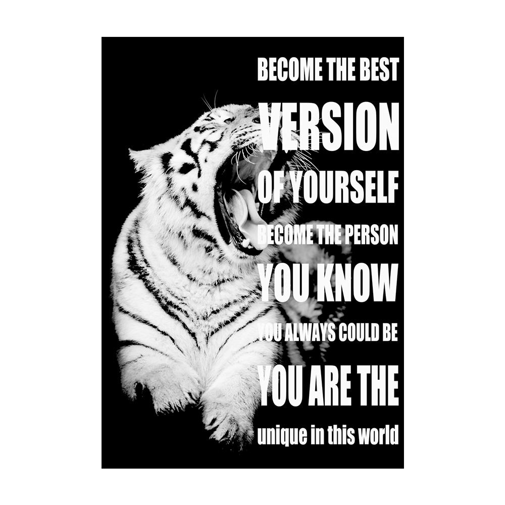 

Мотивационный Черный Волк Лев Леопард Холст Картины Плакаты и Принты Вдохновляющие Цитаты Жизни Настенные Художественные Фотографии Гостиная Украшения Дома 20x30cm No Frame серый