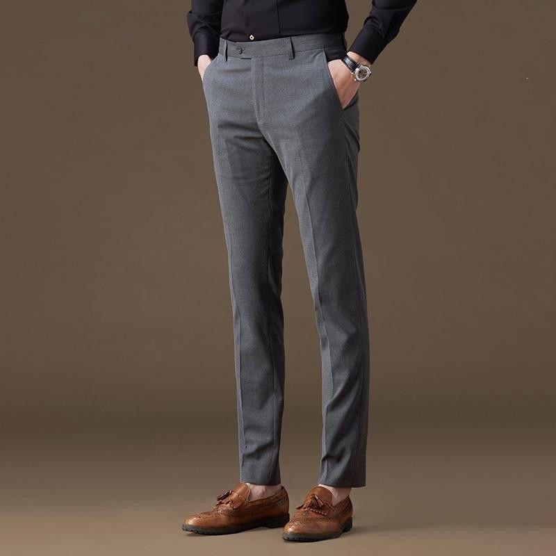 Trousers Men's Slim Fit Business Dress Straight Drop Spring Suit Pants Men's Casual Pants Summer Thin