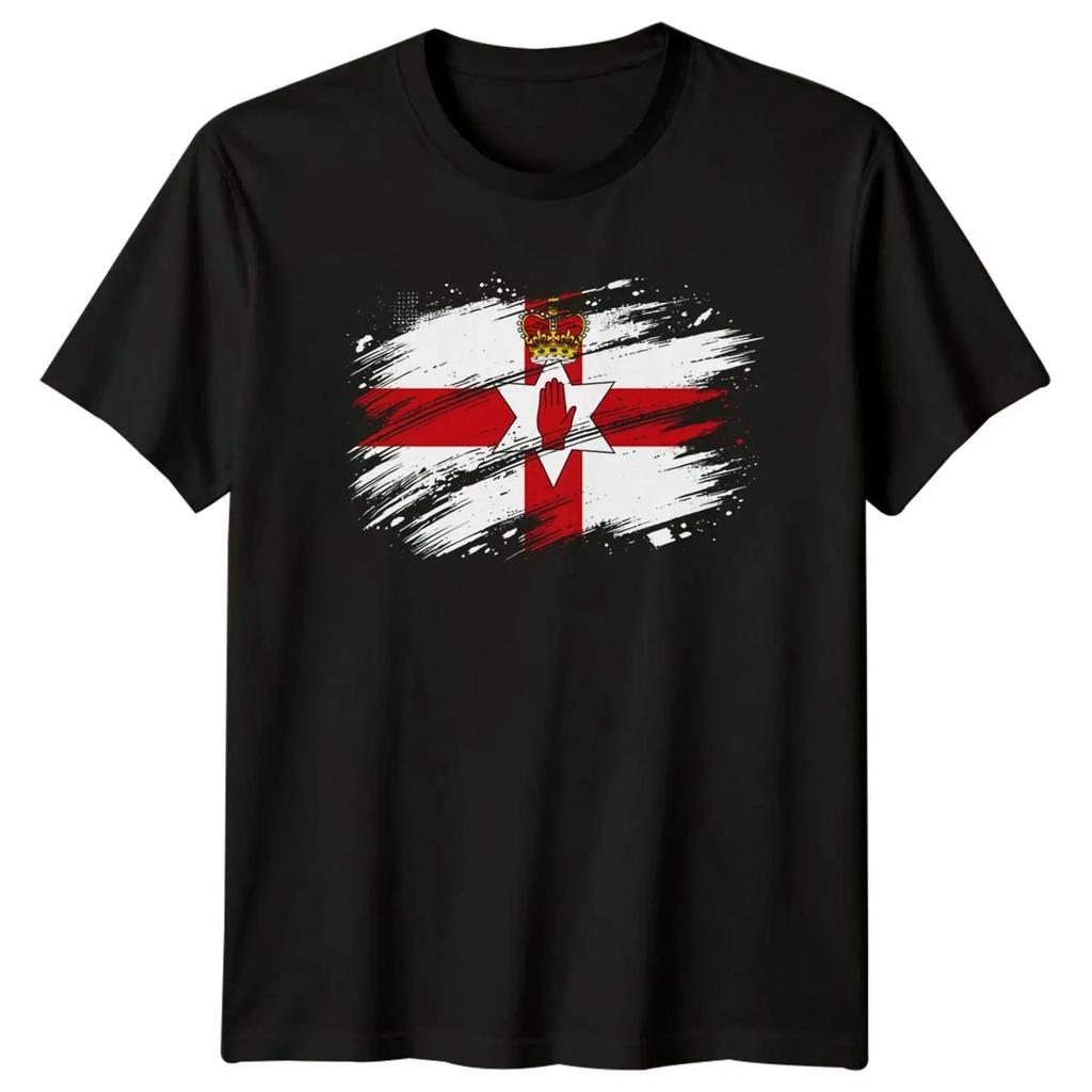 Nordirland Flagge Lnder Herren T Shirt Daunisex Grafik Oberteil Vintage Slightly Comfortable Versatile Unisex