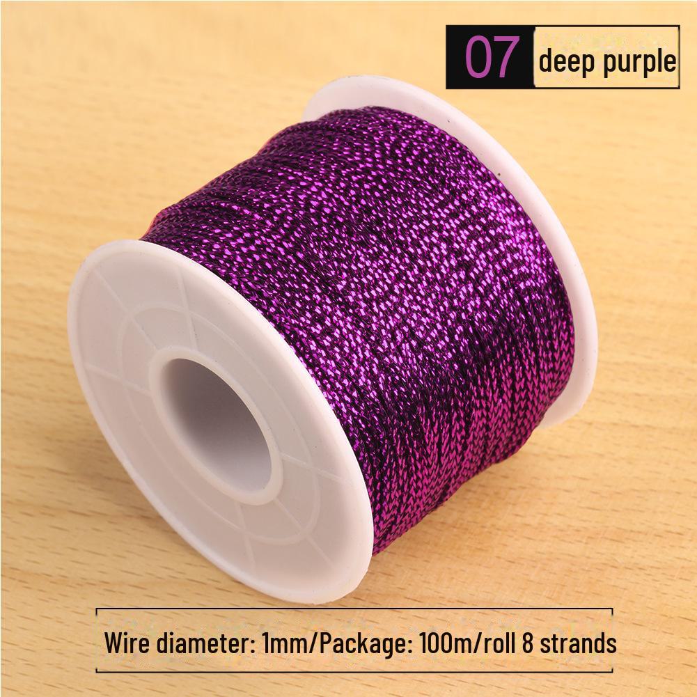 Cordon Cutie Cadou din Fir Auriu și Argintiu Țesut Manual - 8 Fire, Non-Elastic, 1mm