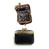 PU-Leder Kiss Lock Münzbörse Unifarbene Multifunktionale Mini Kleine Gegenstandstasche Schmucktasche Quadratisch Schlüssel Lippenstifte Ohrringe
