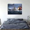 ESasam Nave Militare Cuirasat Yamato Bătălie Navală Poster Imprimeu Pictură Pânză Artă de Perete Dormitor Birou Cameră Living Decor Cadou
