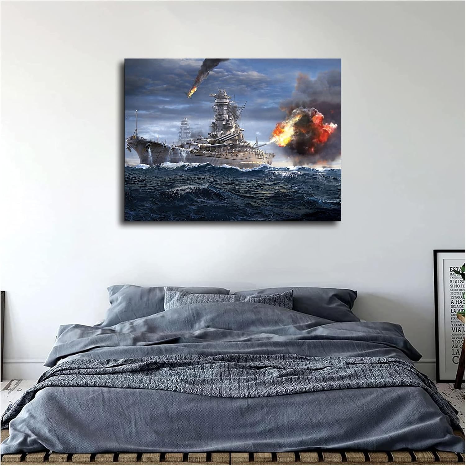 

Эсам Военные Корабли Ямато Линкор Морское Сражение Постер Картина Принт Холст Настенное Искусство Спальня Офис Комната Гостиная Декор Подарок 10L x 8W