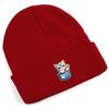 Pocket Cute Cat Print Knit Cap Beanie, Print Pompom Beanies Hip Hop Versatile Elastic Slouchy Knitted Cap Beanie