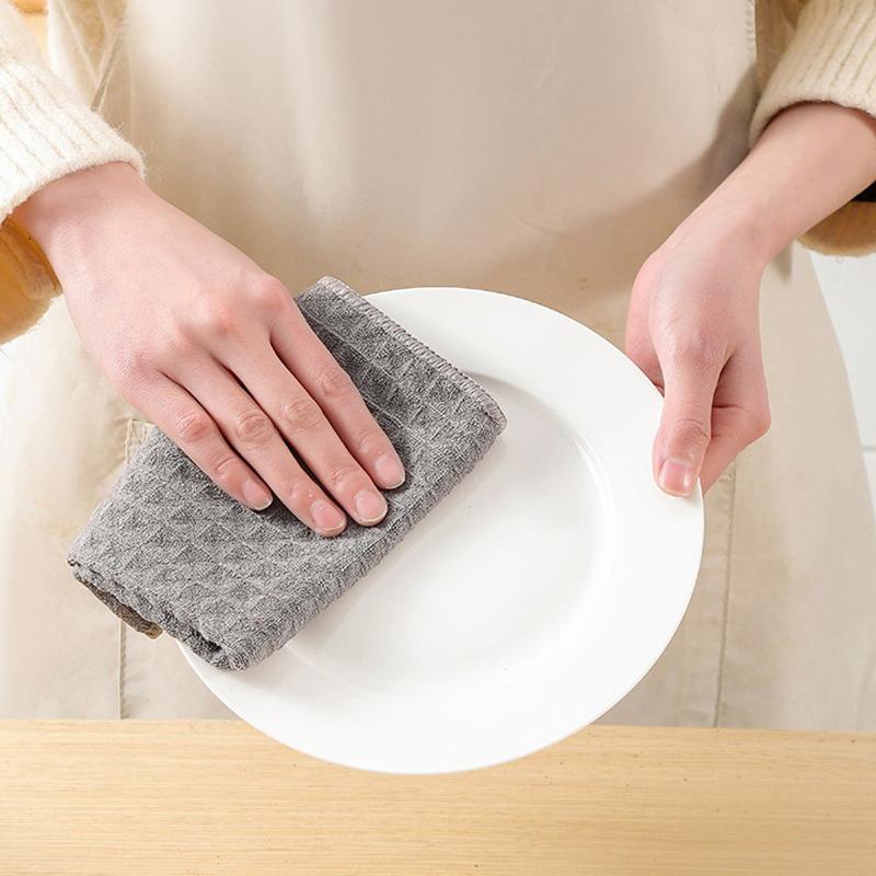 Micro Waffle Bar Towels Super Absorbent Coffee Bar Machine Cleaning Cloth Towel Household Cleaning Towel Barista Rag