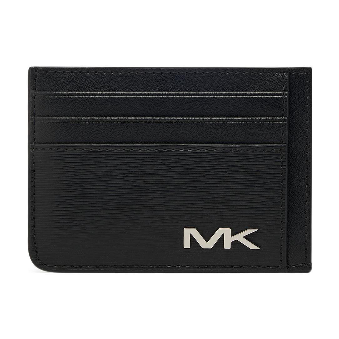 

Michael Kors MK Cooper Silver Letter Logo Textured Slot Leather Wallet Card Holder Small Men wallets Black Pearl-Gray Navy-Blue 36F3COLD1X-001 Marine Blue