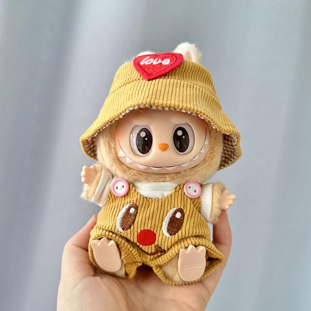 Cute Plush Doll Clothes, Cute Plush Dolll Clothes Suit for 6 Inches Labubu, Doll Clothes Accessories Set for Birthday Gifts