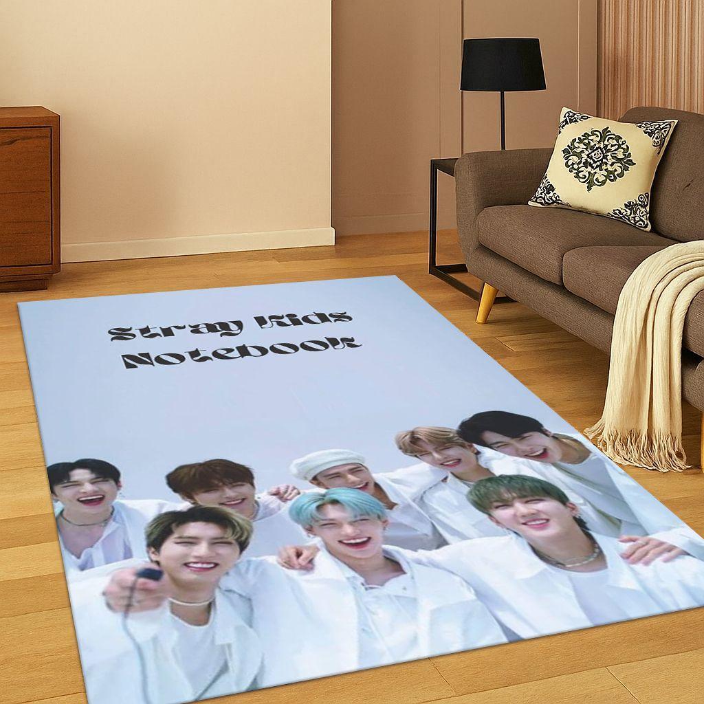 Kpop Star S-Stray Kids Hyunjin Carpet Rug for Bedroom Living Room Sofa Home Doormat Home Decor,Area Rug Non-slip Floor Mat Gift