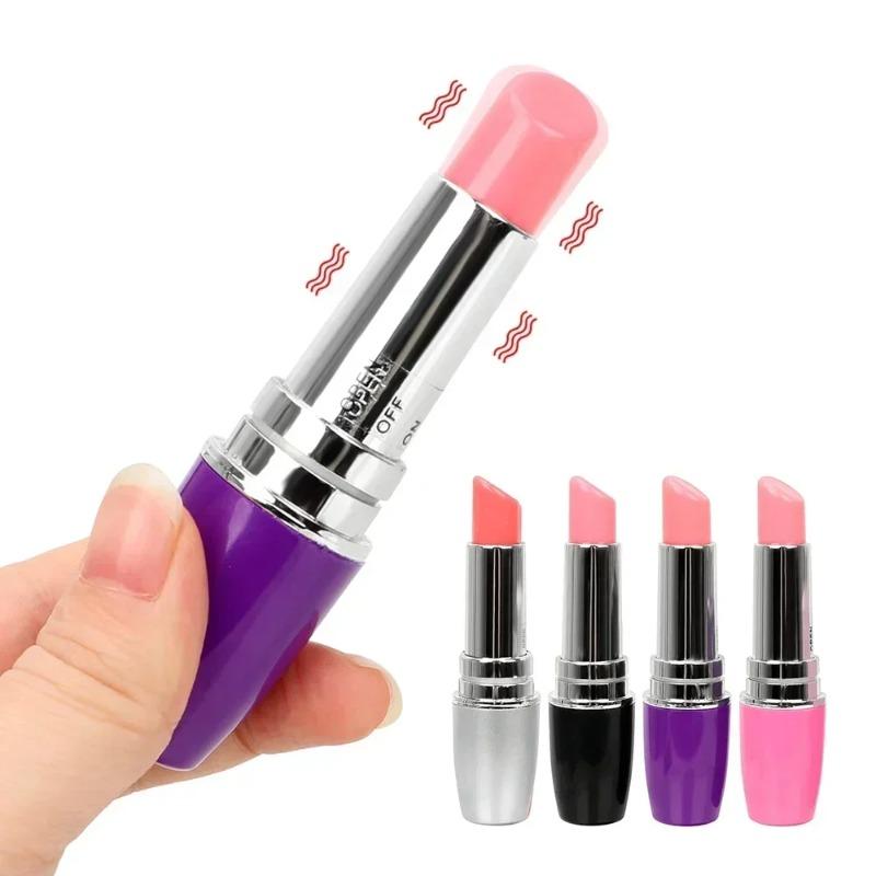 Mute Vibrator Clitoris Stimulator Compact Mini Waterproof Lipstick Vibrator G-Spot Stimulating Sex Toys for Woman Masturbator
