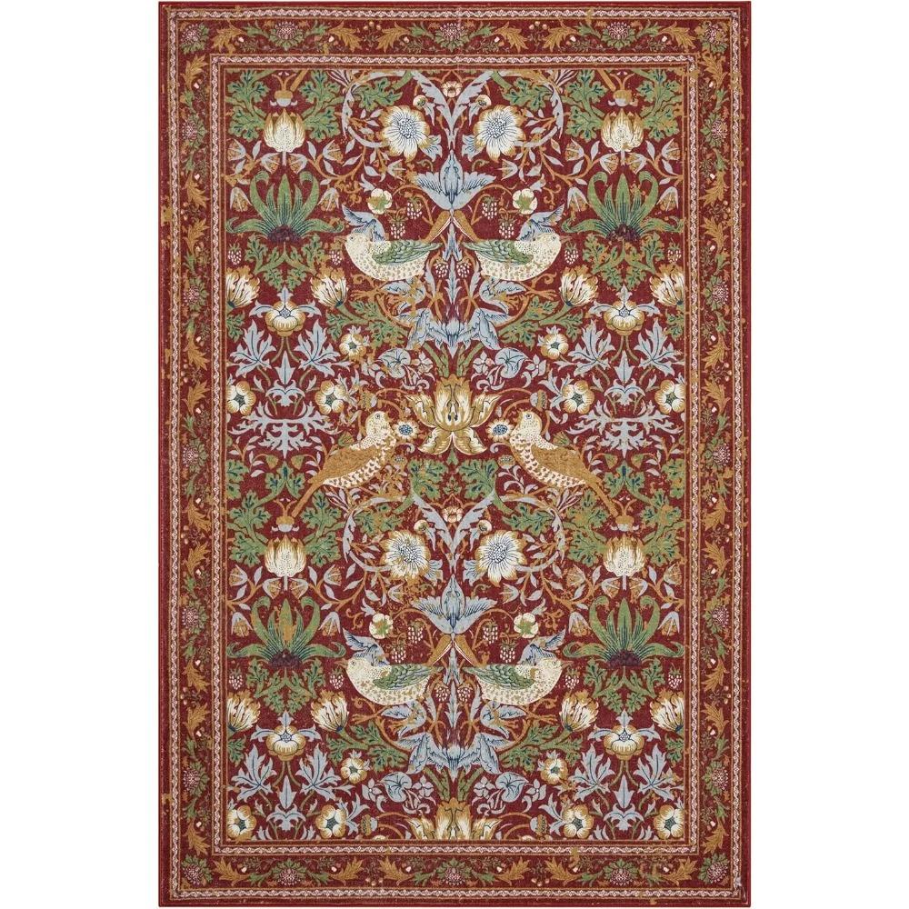 

Retro French Sparrow Strawberry Meadow Art Carpet for Living Room Sofa Decor Rug Bedside Sofa Rug Kitchen Coffee Tavle Floor Mat 50X80CM