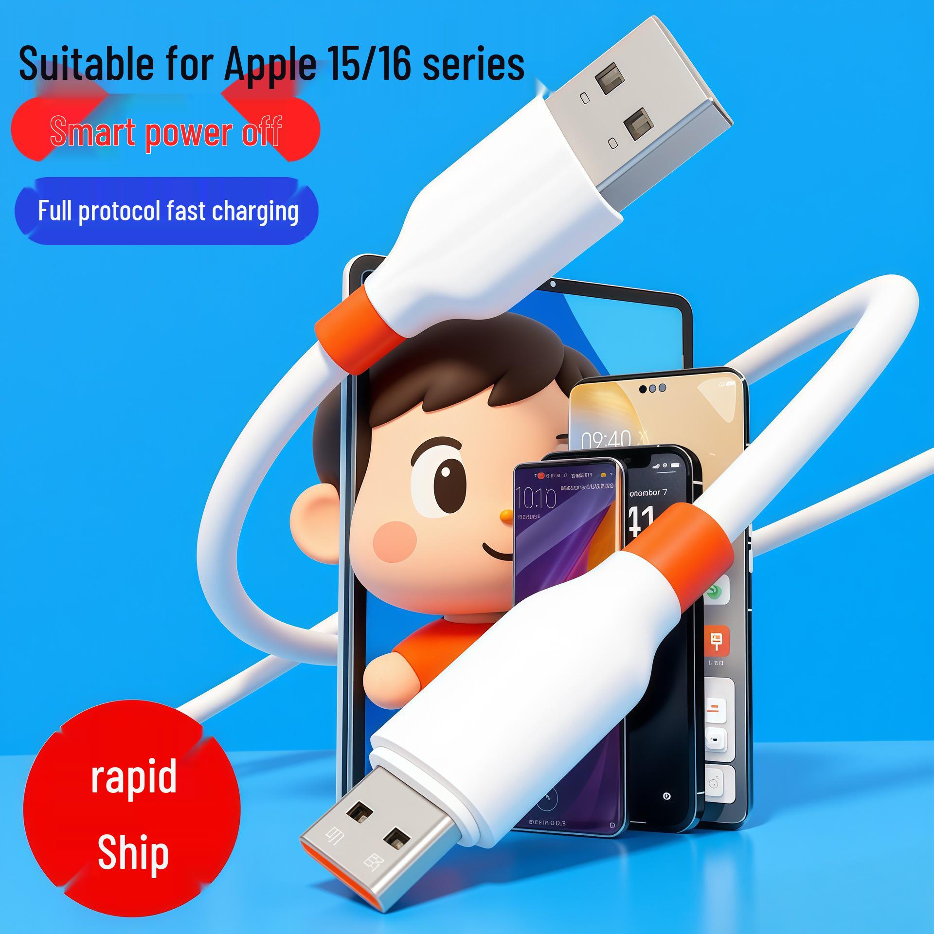 

120W Silicone Data Cable - Super Fast Charging, 6A USB Compatible with Apple, Huawei, and Android Type-C Devices 1.0m Anti-Freeze Silicone