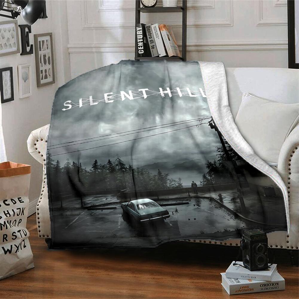 1Pc Silent Hill Mystery Blanket Soft And Comfortable Casual Warm Camping Travel Christmas Halloween Xmas Gift M928743