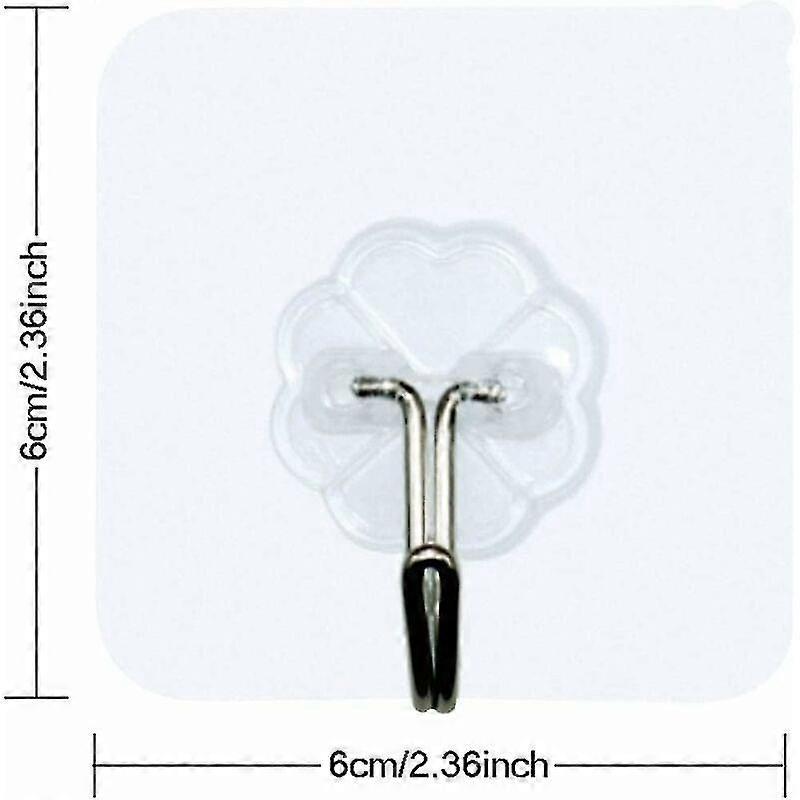 20pcs Clear Adhesive Hook Stickers Bathroom Wall Hooks Waterproof Towel Rack for Bedroom Bathroom Kitchen Ceiling Hanging Bathrobe