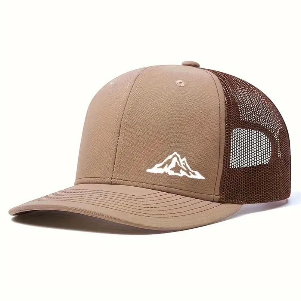 Retro Bergkette Stickerei Baseballkappe Verstellbar Hip-Hop Netzkappen Sonnenschutzmützen für Männer Frauen