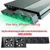 Dla Konsoli PS4 Chłodnica, Wentylator Chłodzący dla PS4 USB Zewnętrzny 5-Wentylatorowy Super Turbo Kontrola Temperatury dla Konsoli Playstation 4