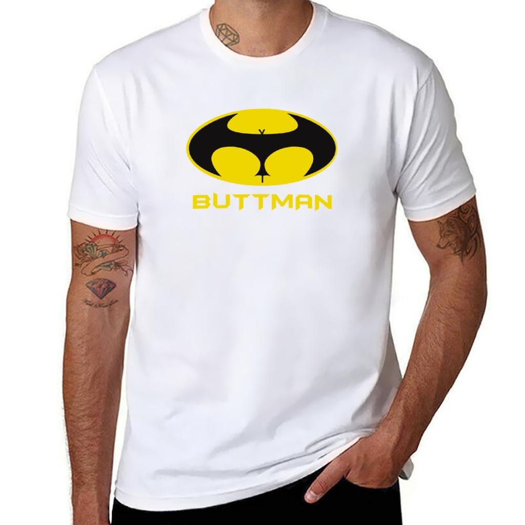 BUTTMAN T-Shirt Graphics Plus Size Tops Customs Design Your Own Black T Shirts for Men