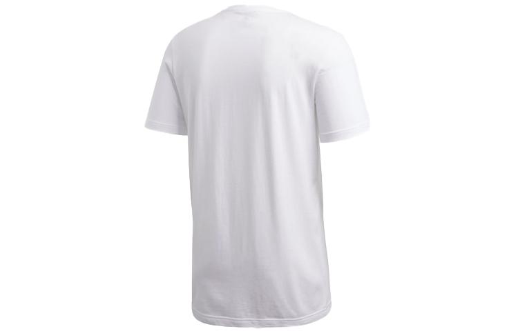 adidas T Shirts Men's White Crew Neck Moderate Straight Fit FN1746