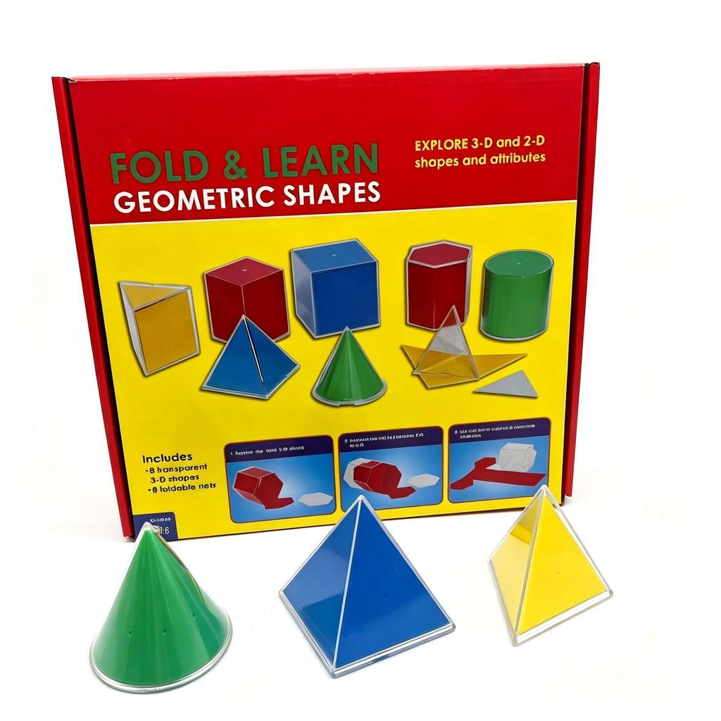 Transparent Building Blocks 10cm 3D Geometric Shapes Educational Toys for Early Cognitive Development