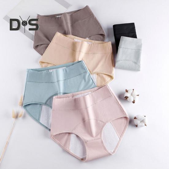 Dámské kalhotky Jednobarevné Nadměrná velikost Zvedající zadek S vysokým pasem Bezešvé Elastické Kalhotky proti protečení na menstruaci Dámské spodní prádlo