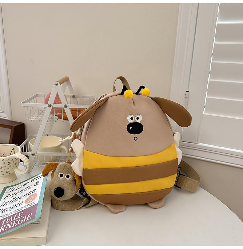 New Little Bee Nylon Cute Mini Backpack Japanese Cartoon Versatile School Bag Simple Backpack Girls