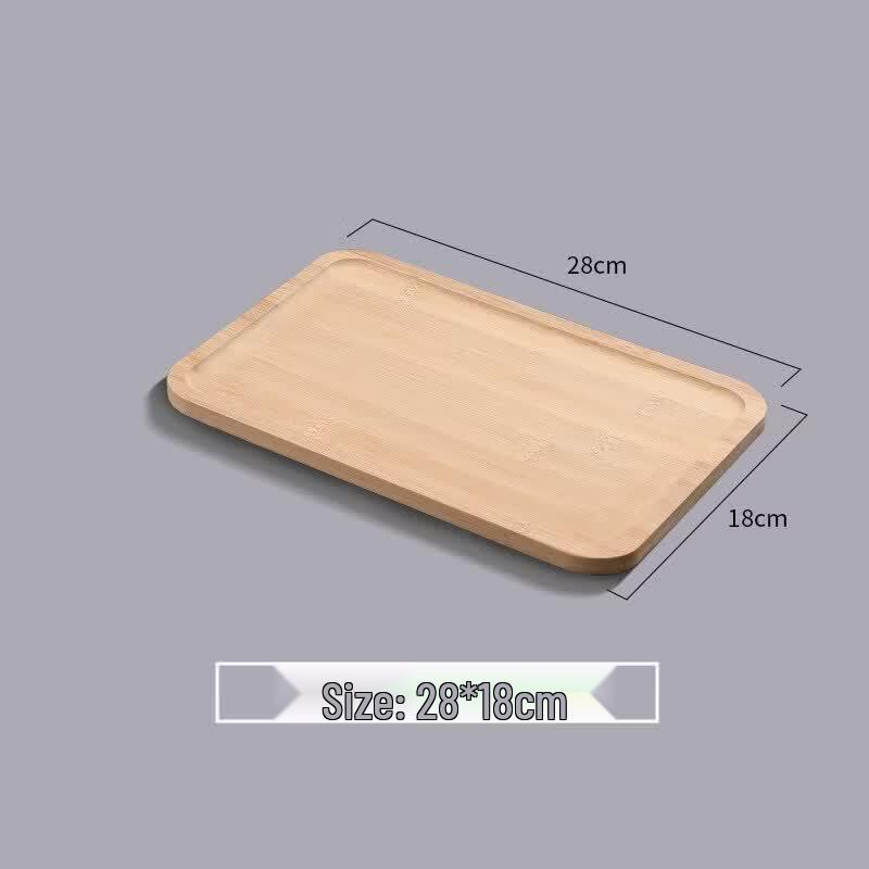 Japanese Style Rectangular Wooden Serving Tray