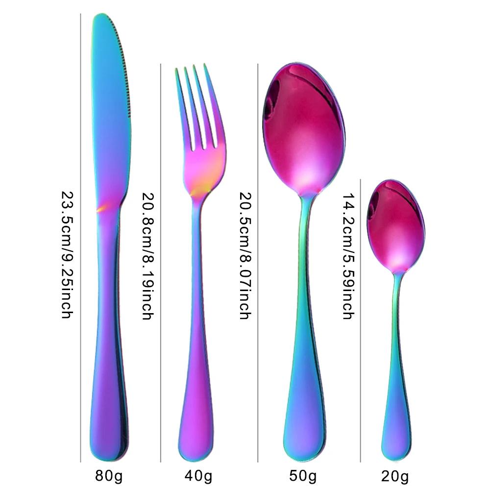 24Pcs Black Gold Western Dinnerware Set Stainless Steel Cutlery Set Fork Knife Spoon Tableware Set Flatware Set Silverware Set