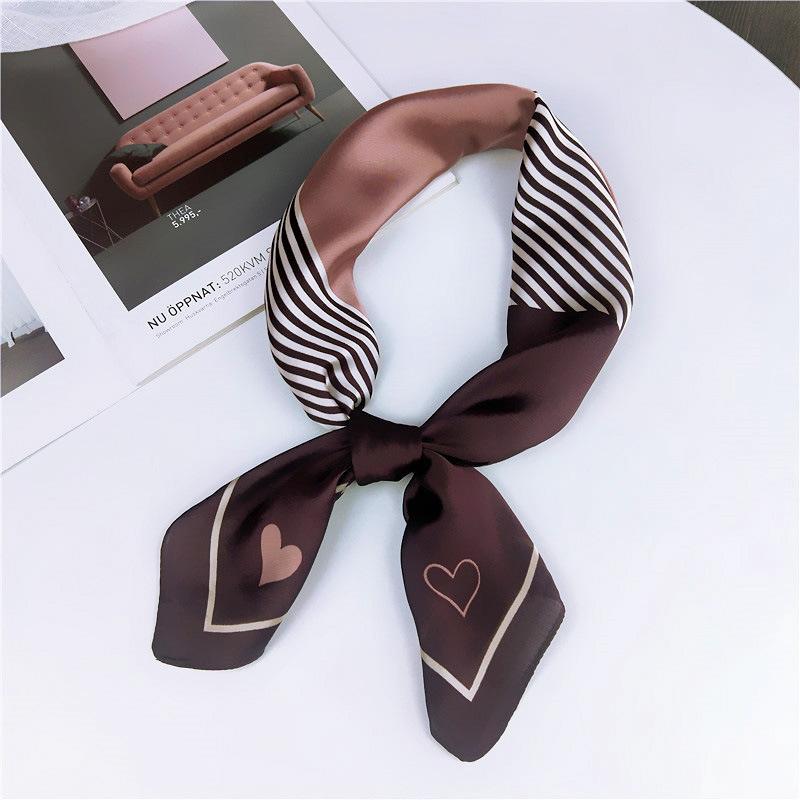 70cm Fashion Bandana Hair Scarf For Women Paisley Print Kerchief Silk Satin Head Scarfs Square Shawl Wraps Neck Scarves For Lady