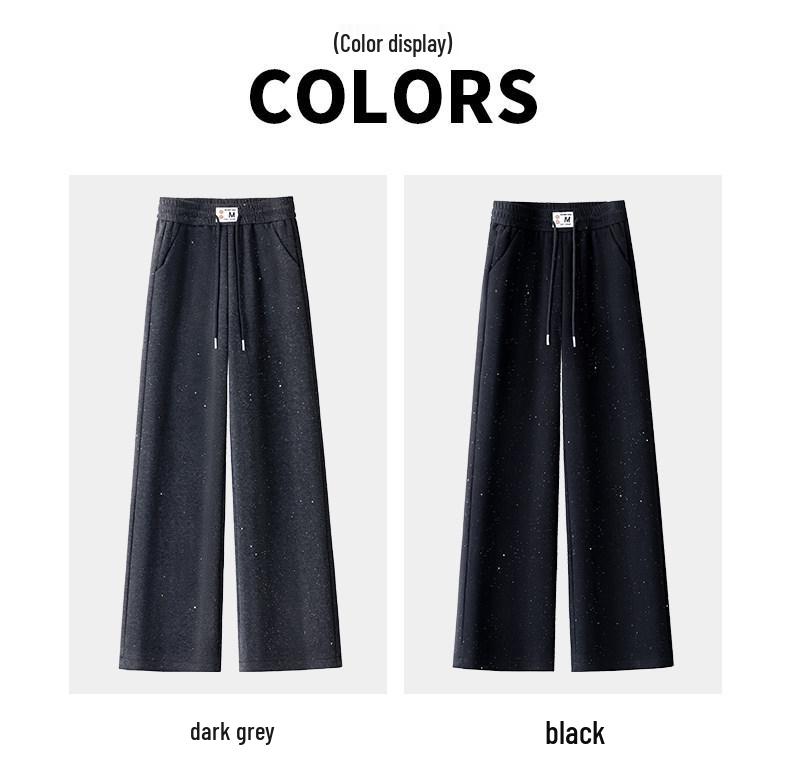 Women's Bright Sparkle High-Waist Wide-Leg Sweatpants for Autumn/Winter 2025