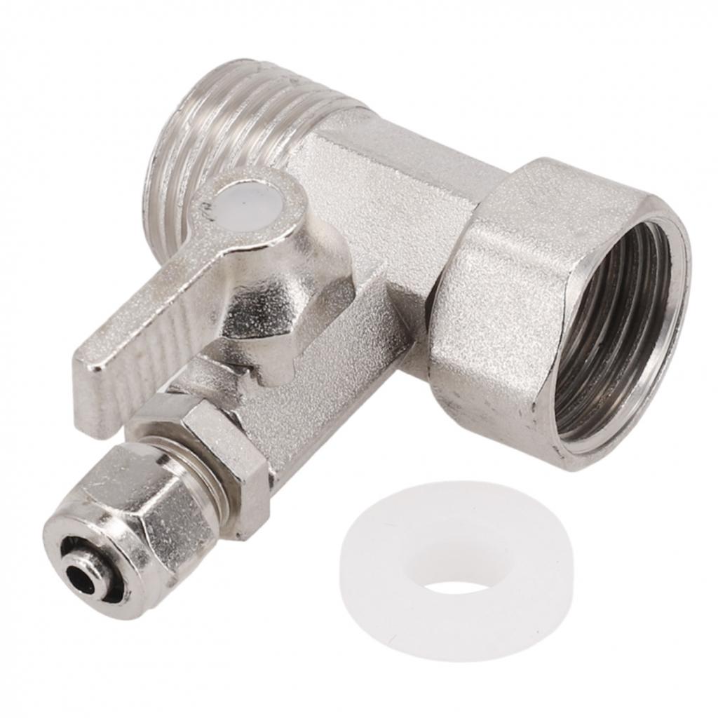RO Feed Water Adapter 1/2\ To 1/4\\ With Shut-off Ball Valve Tap Tee B New