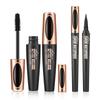 QIC eyeliner mascara set, eye makeup, slender and dense, waterproof and non-smudging 2 pcs