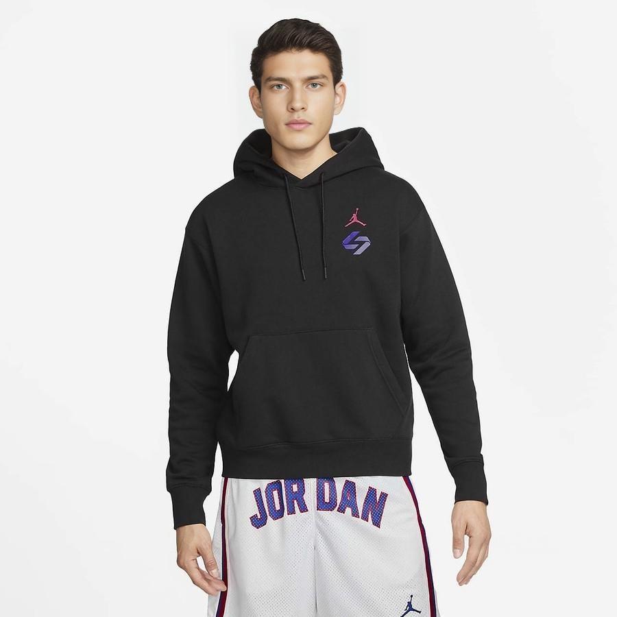 Jordan Luka Ntr Glitch Print Pullover Sweatshirt Men Tops Black DV5533-010