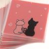 100 Stück Mini-Cartoon-Kekstüten zum Backen, Snacks, selbstklebende Tüten, Pärchen, Katzen, Kekse, Süßigkeiten, Schmuck, Geschenkverpackung, Plastiktüte
