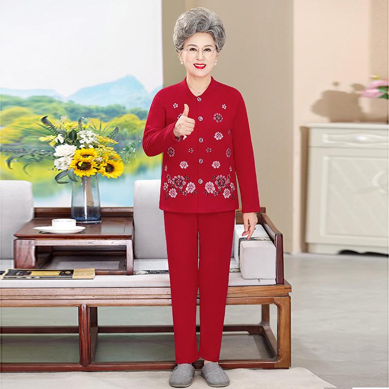 Cozy Autumn & Winter Wear: Cardigans, Warm Velvet Pajama Sets & Thickened Underwear for Middle-Aged & Elderly Women