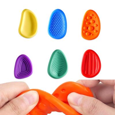 Mirhua Tactile Sensational Stones Comfortable Anxiety Tactile Toy for Children with Educational Toy for Work and Fun for Stress Relief Goods (6-Pack)