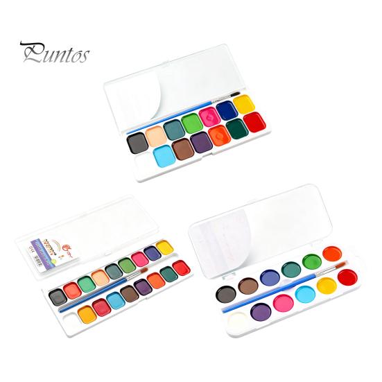 Art Supplies Watercolor Paint Set, Portable Washable Solid Palette, Bright Semi Dry Set Colors Pigment Kit, for Kids And Beginners Illustrations Safe
